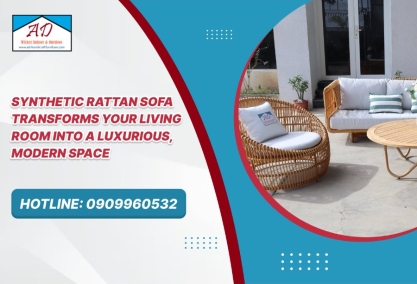 Synthetic Rattan Sofa Transforms Your Living Room into a Luxurious, Modern Space