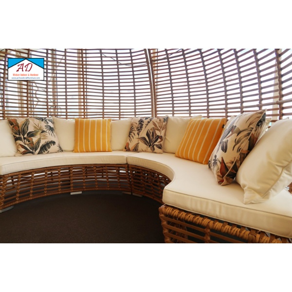 Measure your space to choose synthetic rattan furniture that fits perfectly