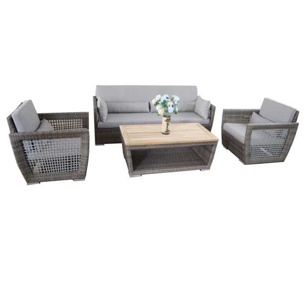 POLY RATTAN SOFA SET OF 4 
