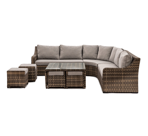 POLY RATTAN SECTIONAL SOFA SET 