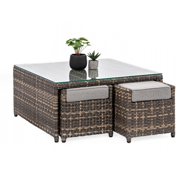 POLY RATTAN SECTIONAL SOFA SET 