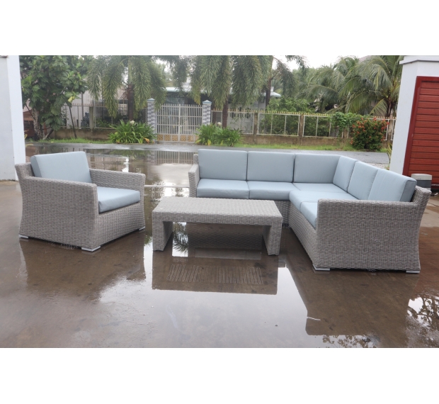 POLY RATTAN SECTIONAL SOFA SET 