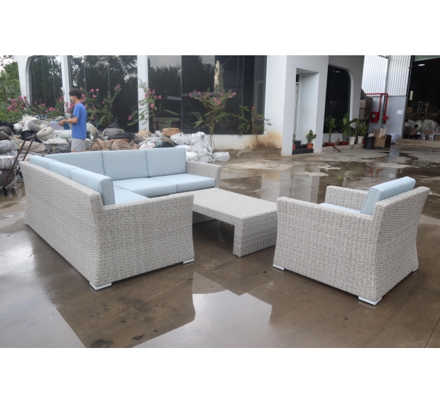 POLY RATTAN SECTIONAL SOFA SET 