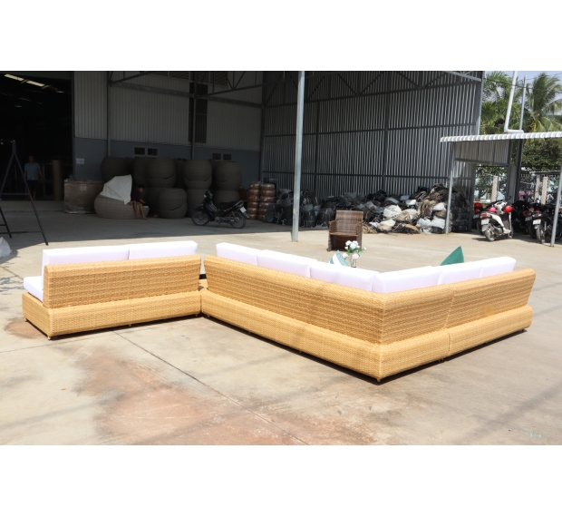 POLY RATTAN SECTIONAL SOFA SET 