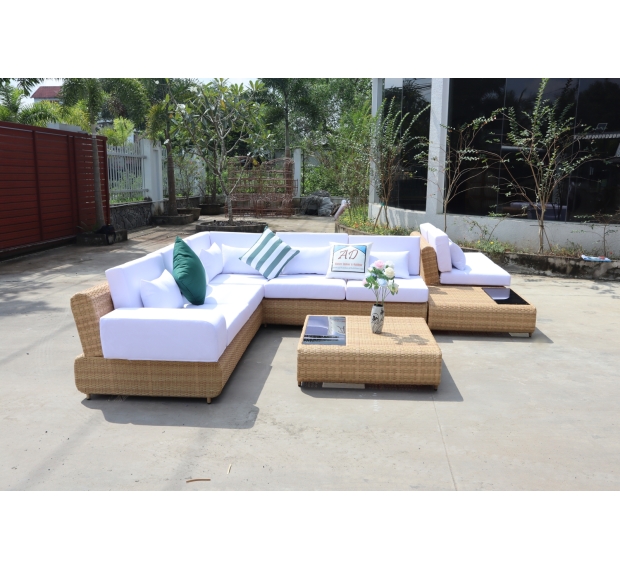 POLY RATTAN SECTIONAL SOFA SET 
