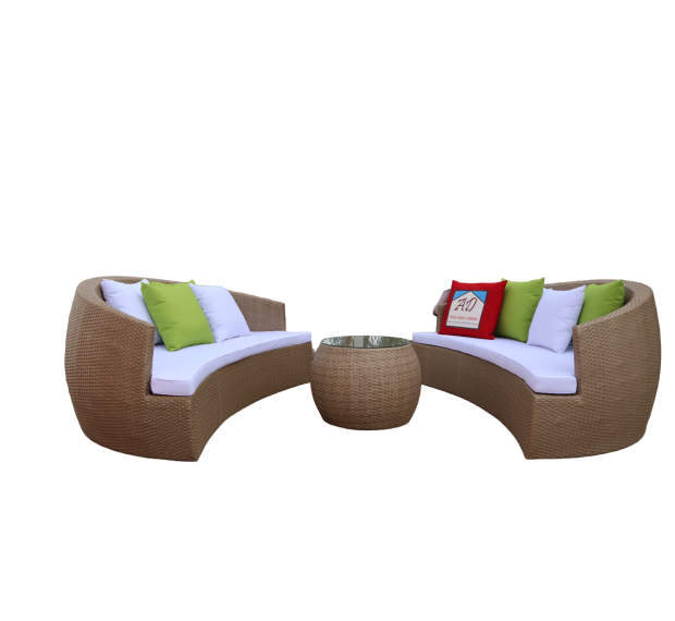 POLY RATTAN SOFA SET OF 3
