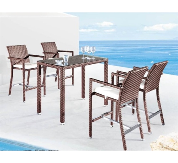 POLY RATTAN BAR SET (STACKABLE)