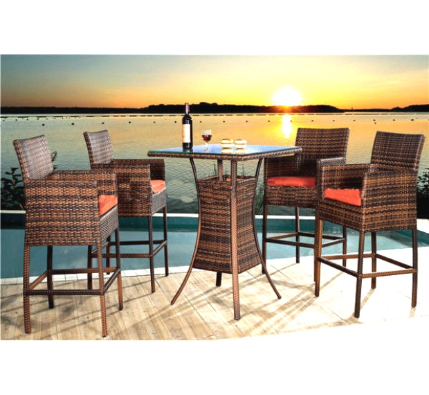 POLY RATTAN BAR SET 