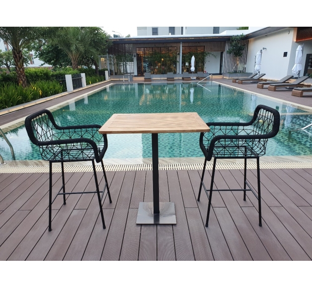POLY RATTAN BAR SET