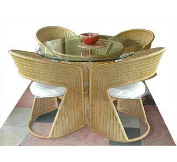 POLY RATTAN COFFEE SET