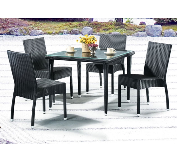 POLY RATTAN DINING SET
