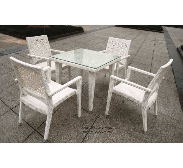 POLY RATTAN DINING SET