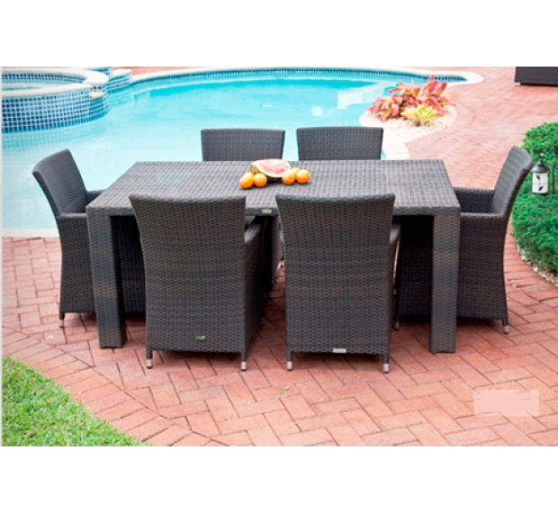 POLY RATTAN DINING SET