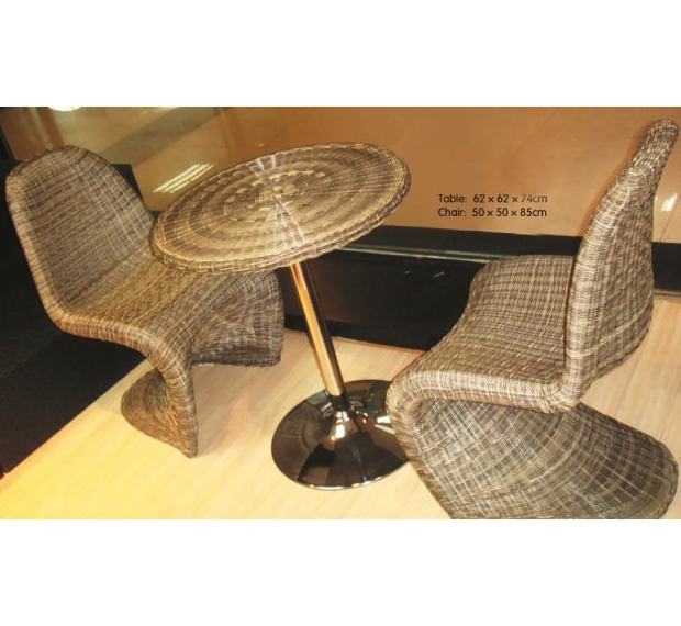 POLY RATTAN COFFEE SET