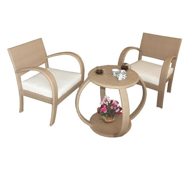 POLY RATTAN COFFEE SET
