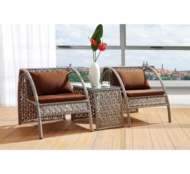 POLY RATTAN COFFEE SET