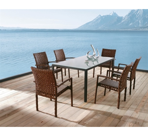 POLY RATTAN DINING SET