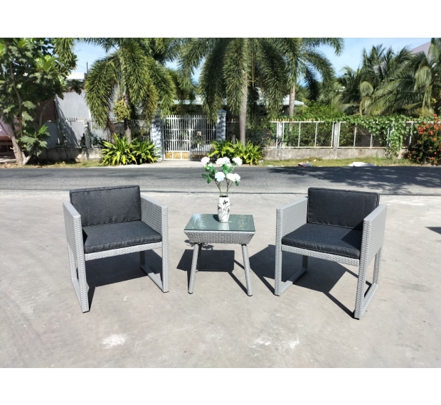 POLY RATTAN COFFEE SET (K/D)