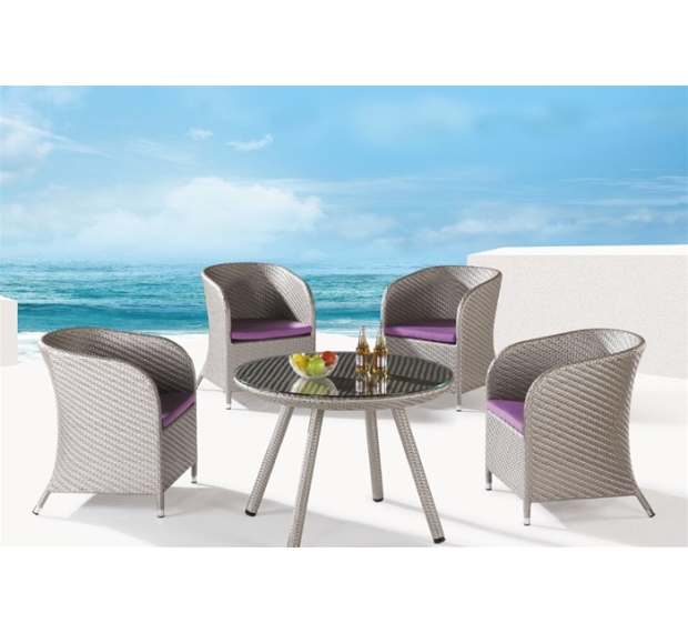 POLY RATTAN COFFEE SET