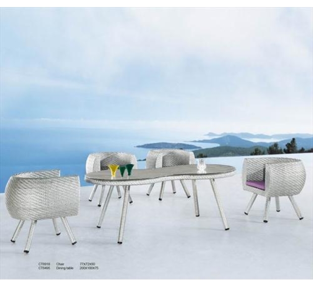 POLY RATTAN COFFEE SET