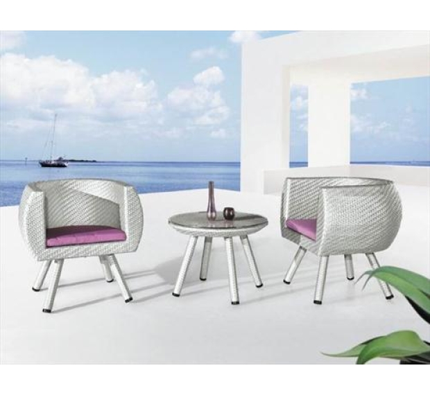 POLY RATTAN COFFEE SET