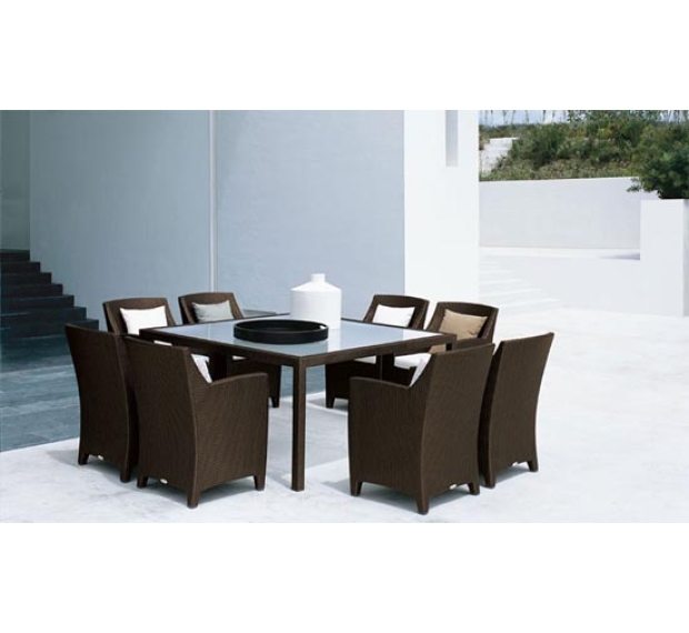 POLY RATTAN DINING SET