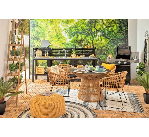 POLY RATTAN DINING SET