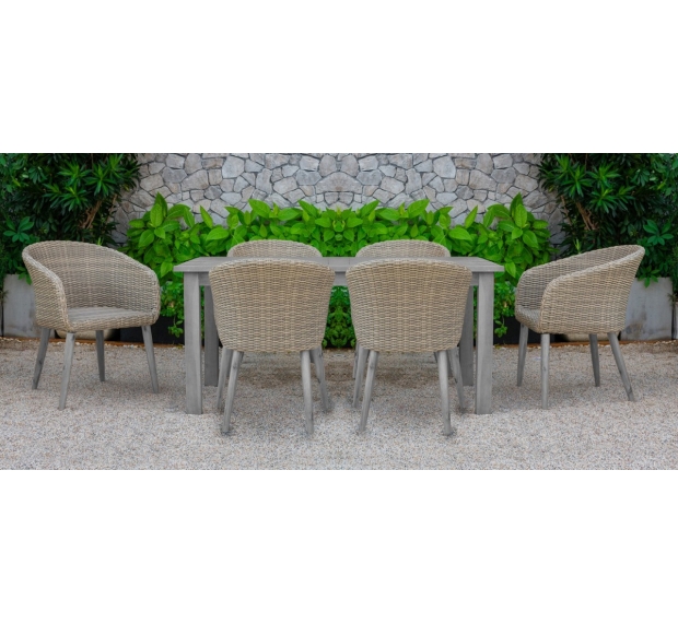 POLY RATTAN COFFEE SET
