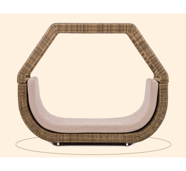 POLY RATTAN LOVE SUNBED SET