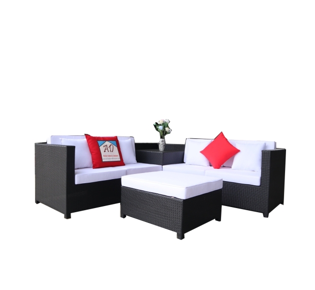 POLY RATTAN SECTIONAL SOFA SET 