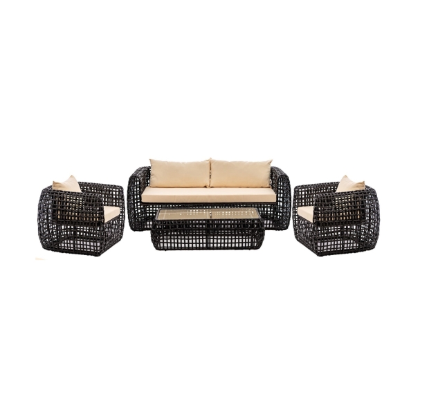 POLY RATTAN SOFA SET OF 4 