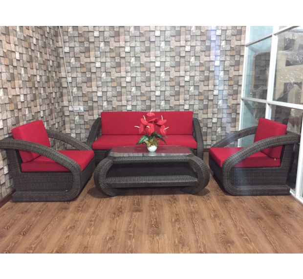 POLY RATTAN SOFA SET OF 4 