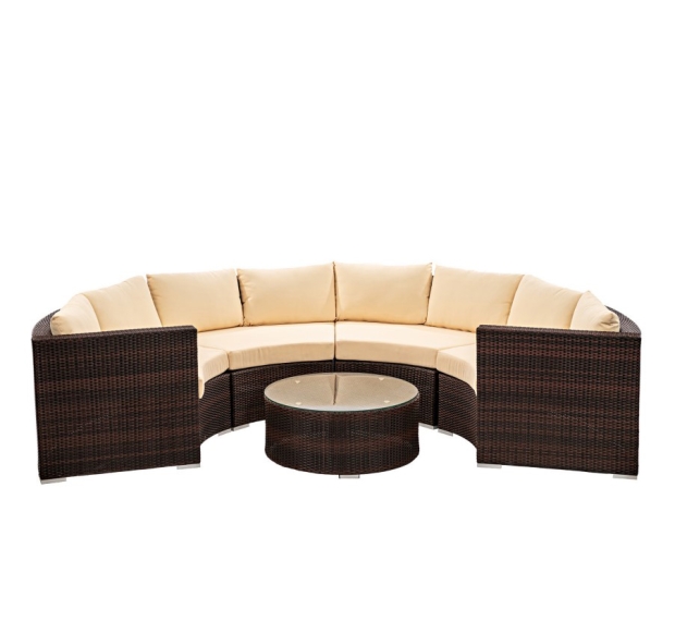 POLY RATTAN SECTIONAL SOFA SET 