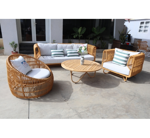 POLY RATTAN SOFA SET 
