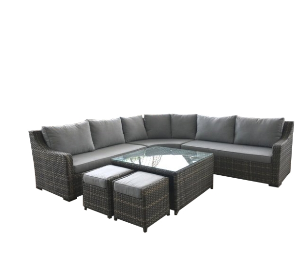 POLY RATTAN SECTIONAL SOFA SET 
