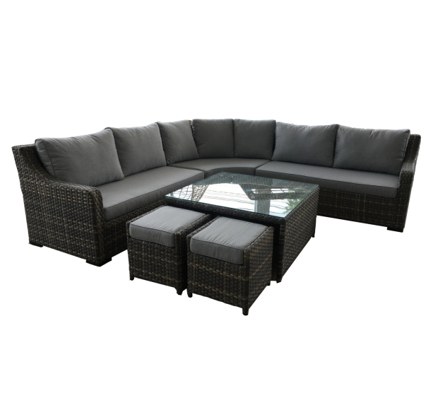 POLY RATTAN SECTIONAL SOFA SET 