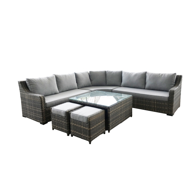 POLY RATTAN SECTIONAL SOFA SET 