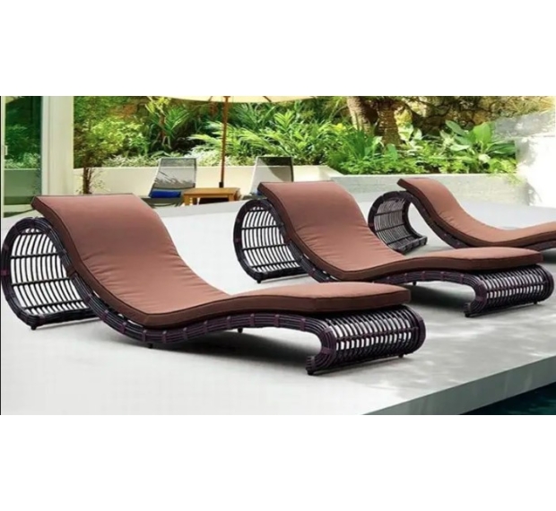 POLY RATTAN SUNBED SET