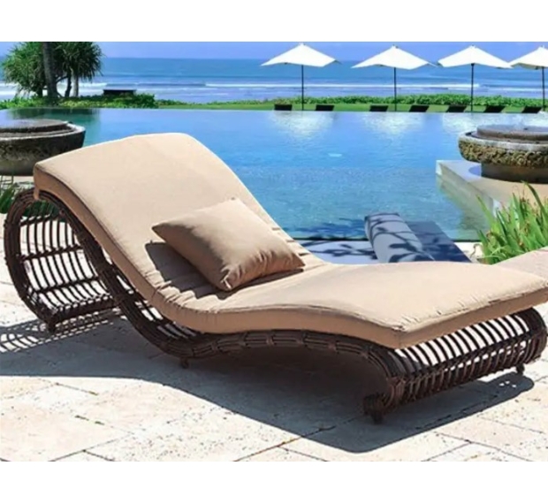 POLY RATTAN SUNBED SET
