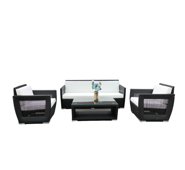 POLY RATTAN SOFA SET OF 4 