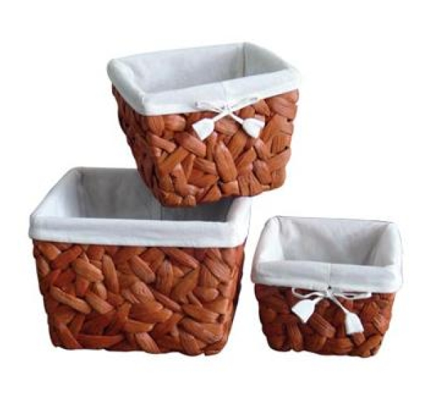 WATER HYACINTH BASKET - SET OF 3