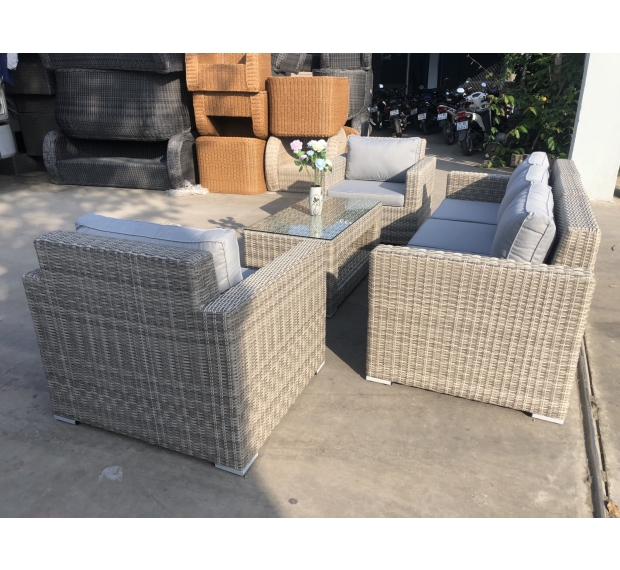 POLY RATTAN SOFA SET OF 4