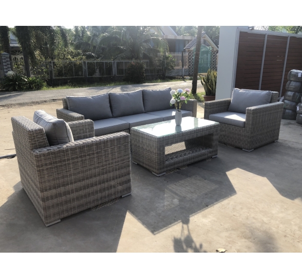 POLY RATTAN SOFA SET OF 4