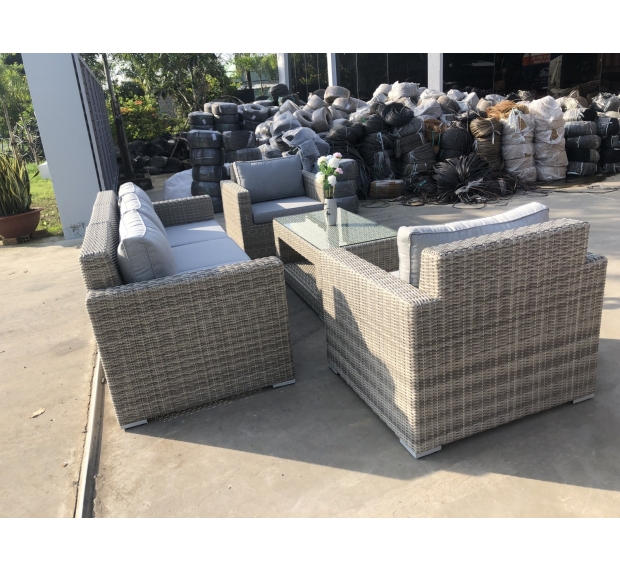 POLY RATTAN SOFA SET OF 4