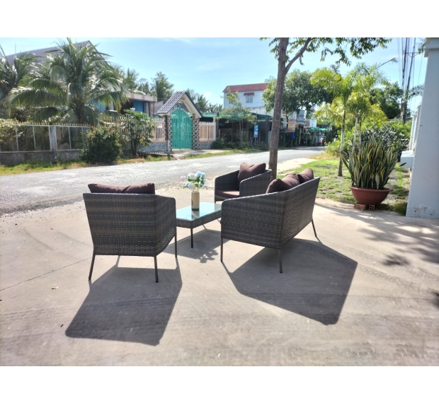 POLY RATTAN SOFA SET  