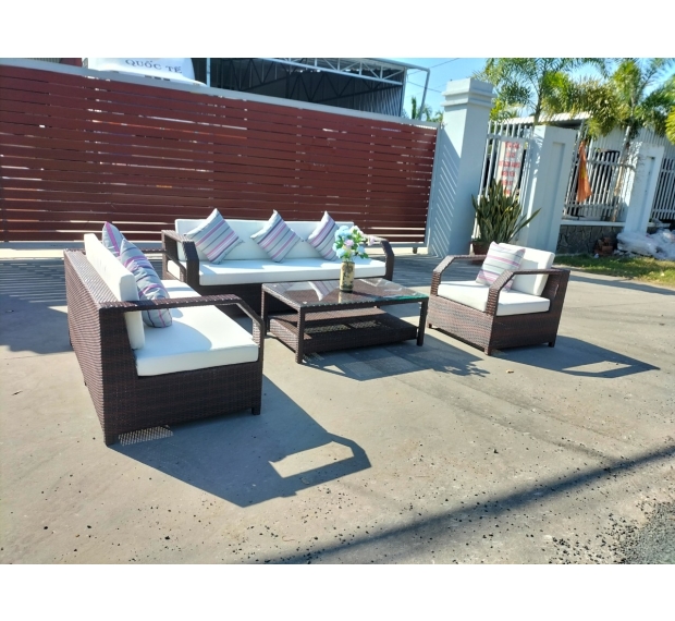 POLY RATTAN SOFA SET  (1)