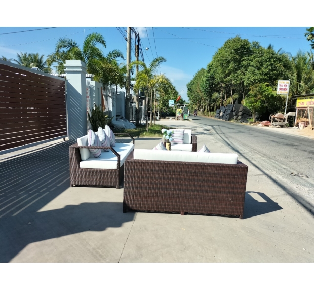 POLY RATTAN SOFA SET  (1)