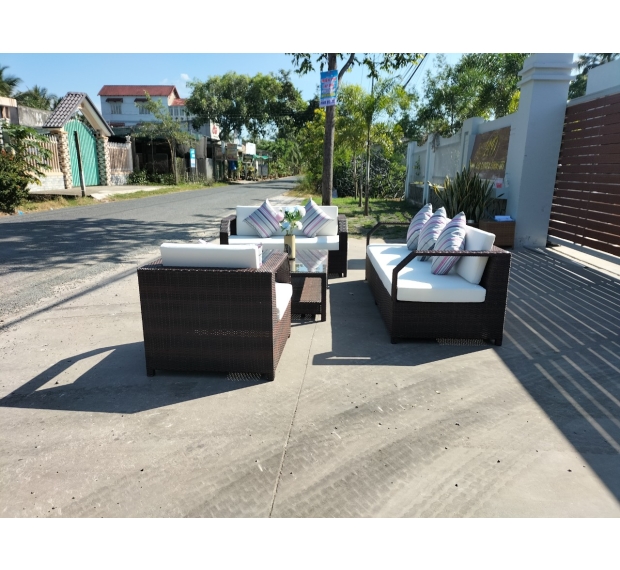 POLY RATTAN SOFA SET  (1)