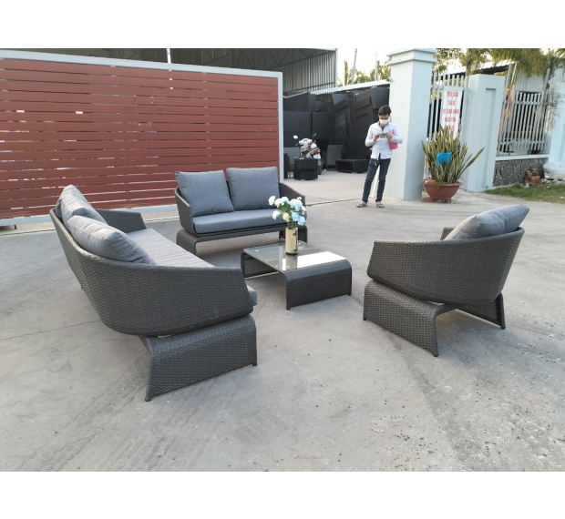 POLY RATTAN SOFA SET OF 4