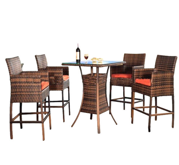POLY RATTAN BAR SET 